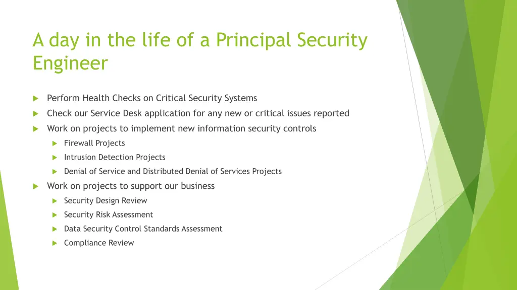 a day in the life of a principal security engineer