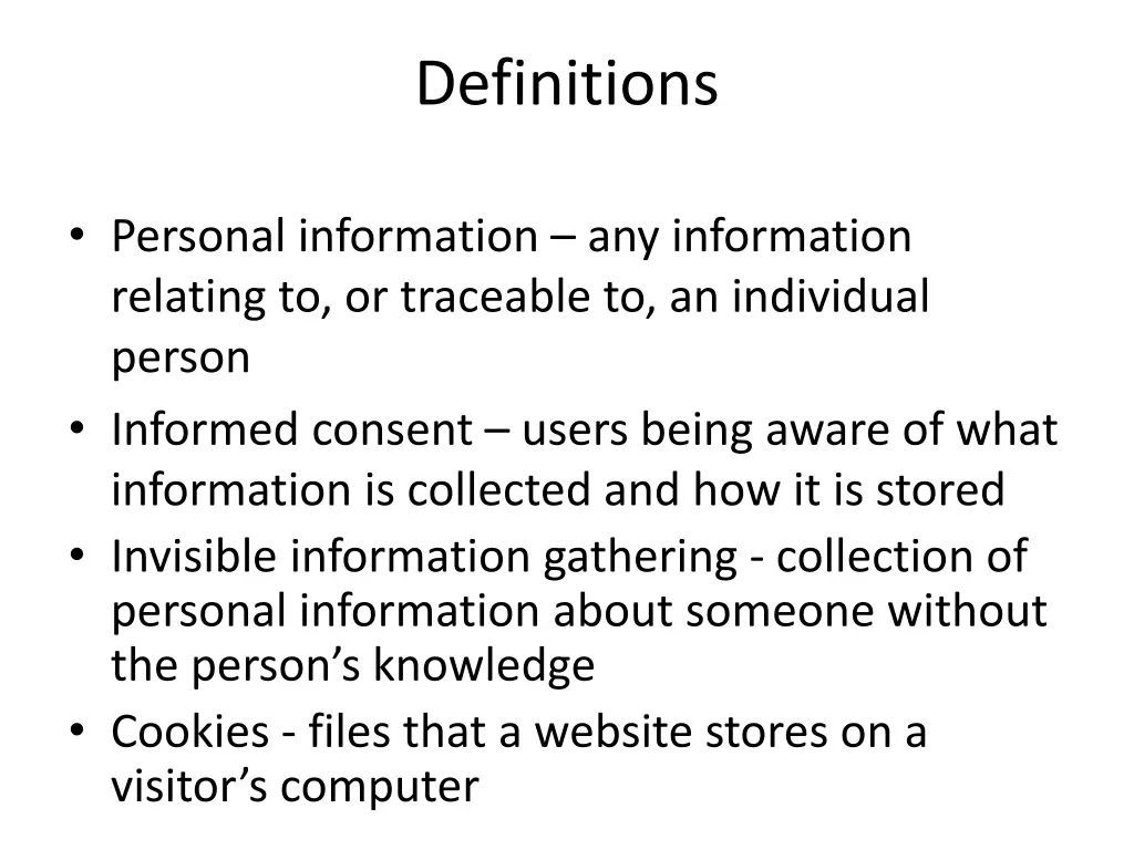 definitions