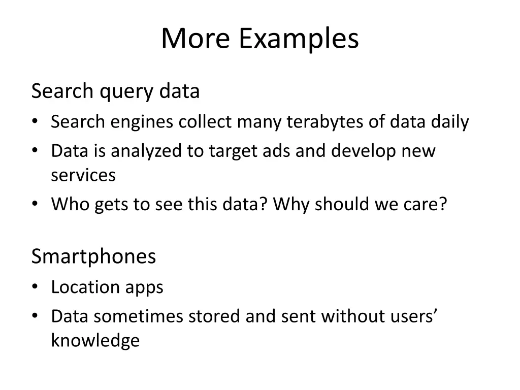 more examples