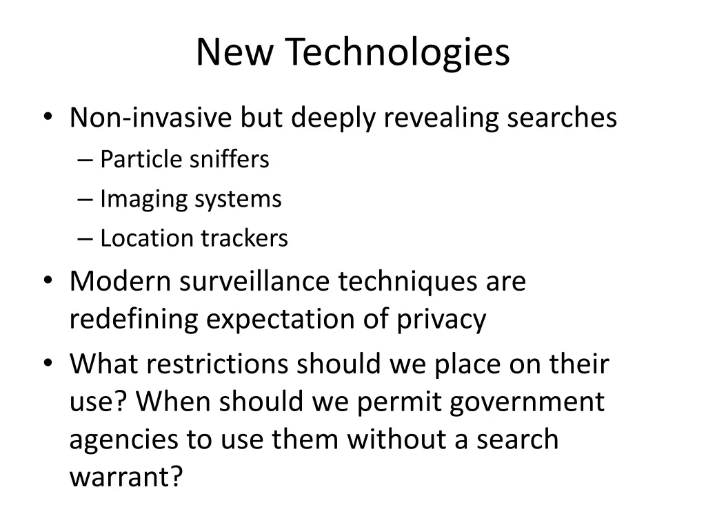 new technologies