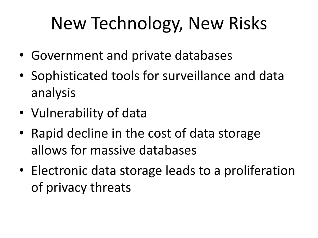 new technology new risks