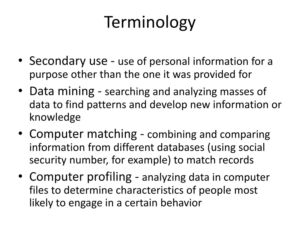terminology