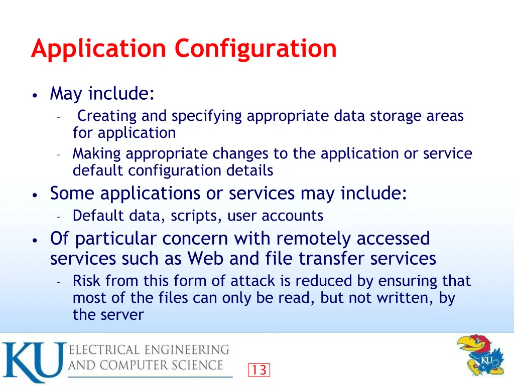 application configuration