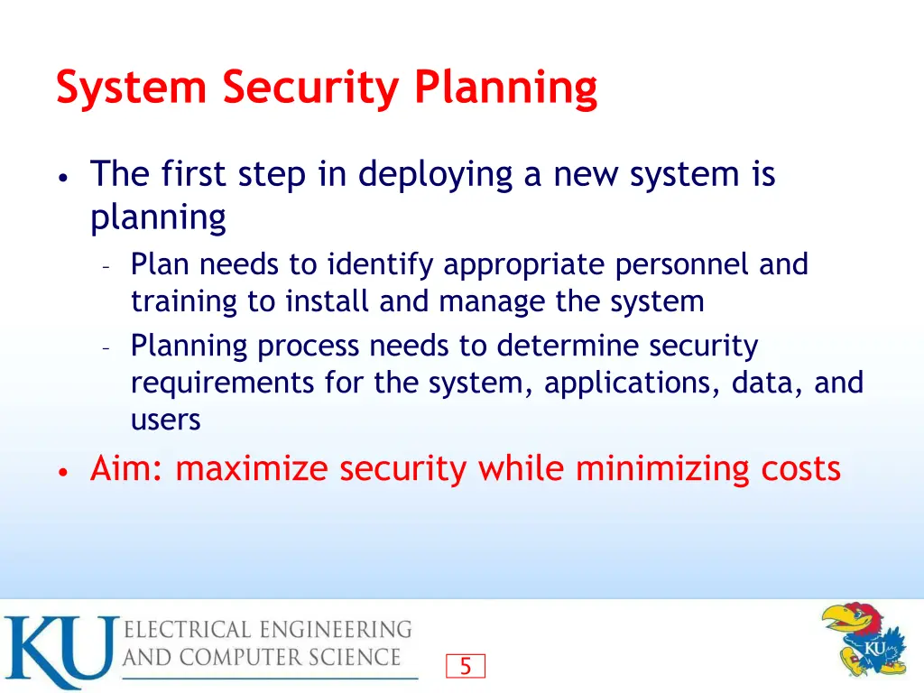 system security planning