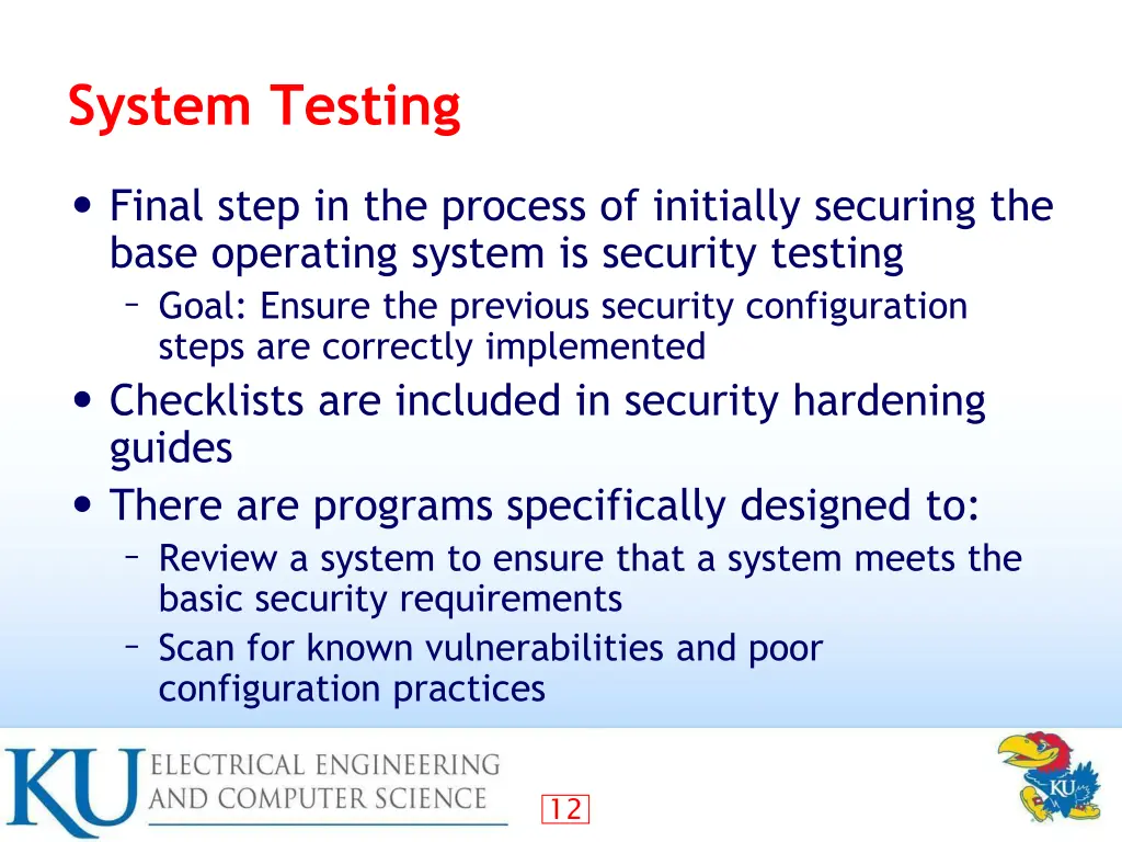 system testing