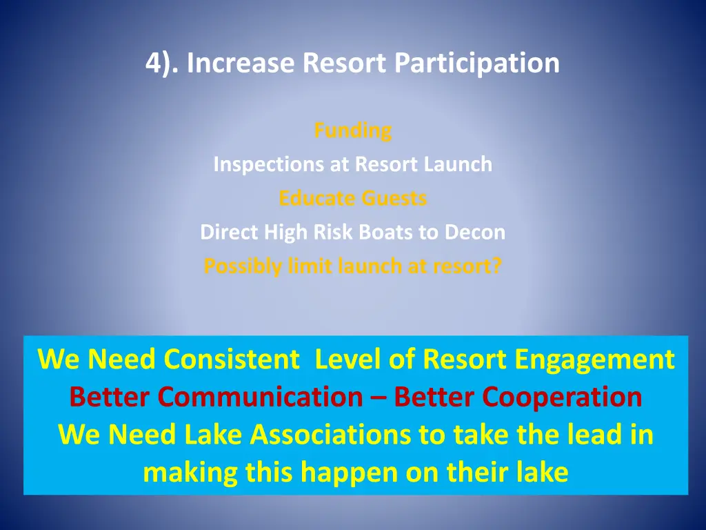 4 increase resort participation