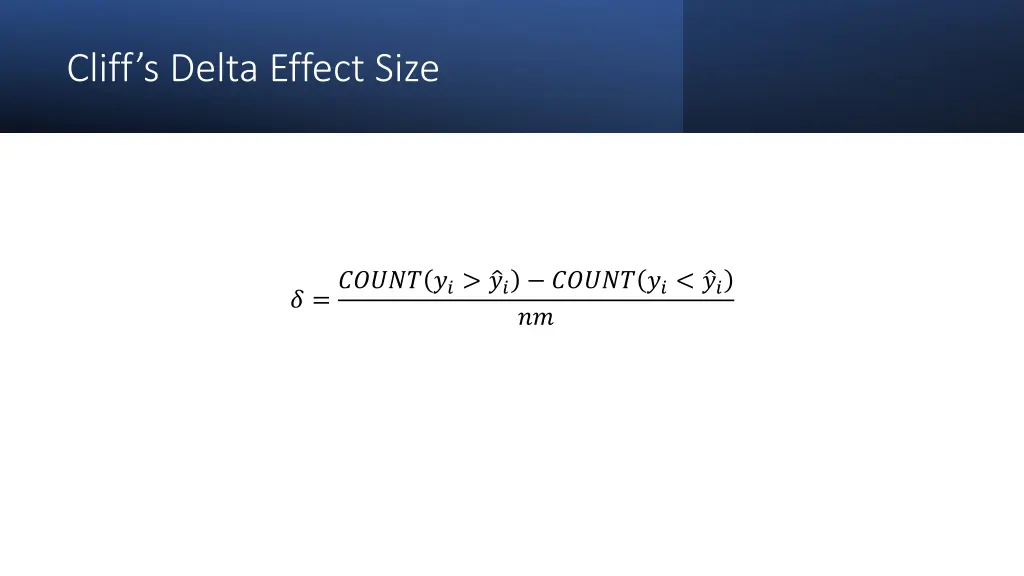 cliff s delta effect size