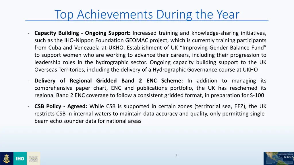 top achievements during the year