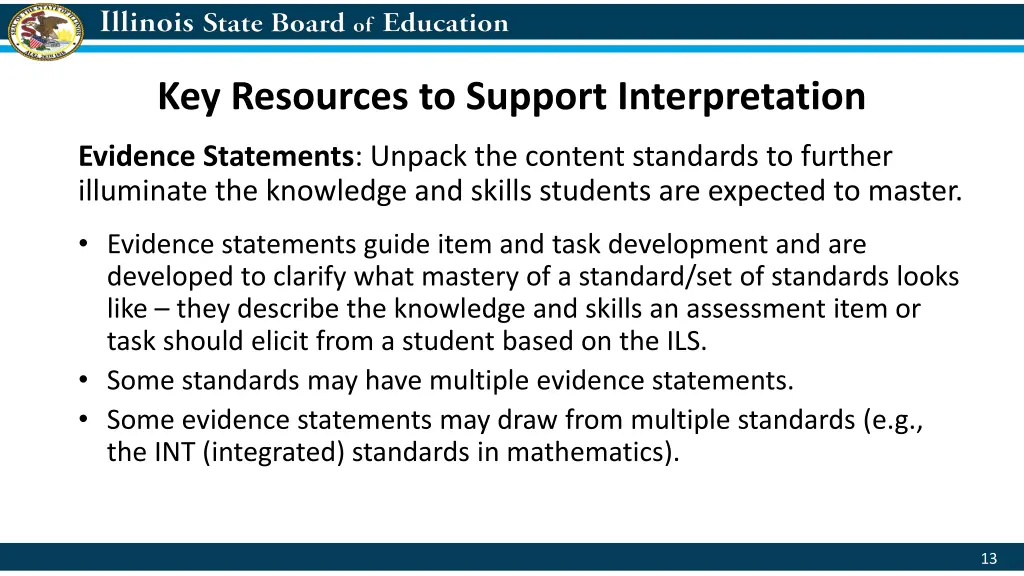 key resources to support interpretation