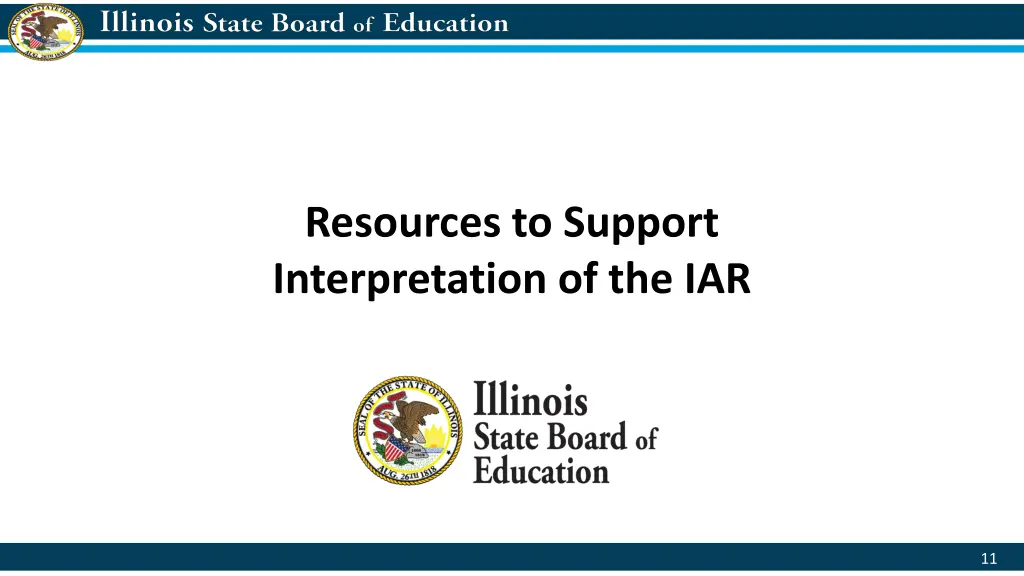 resources to support interpretation of the iar