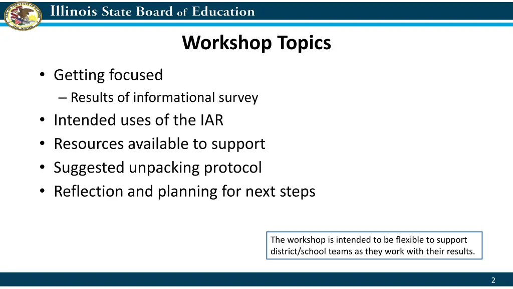 workshop topics