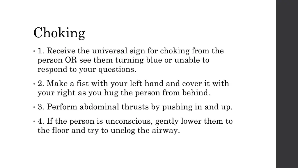 choking