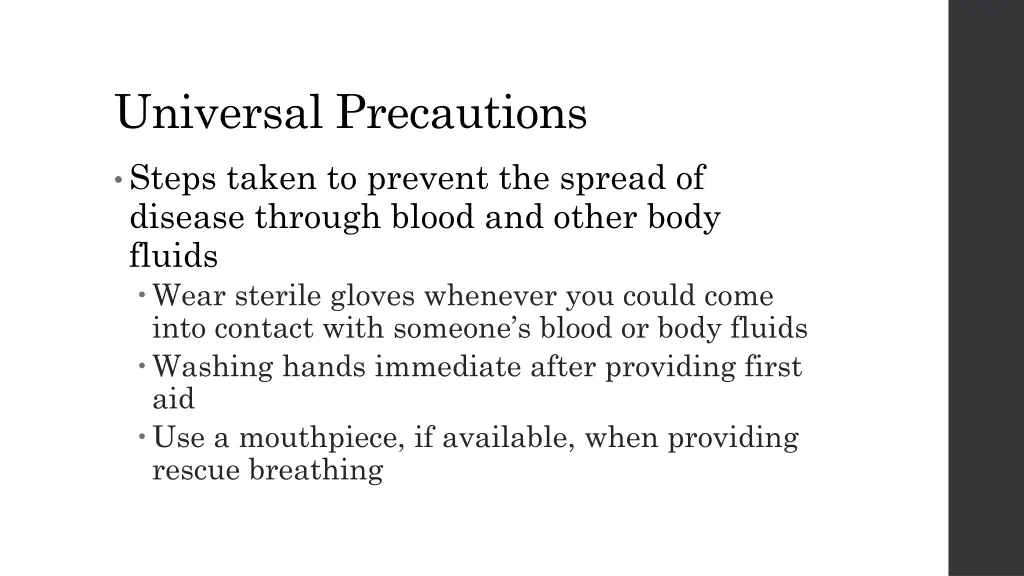 universal precautions