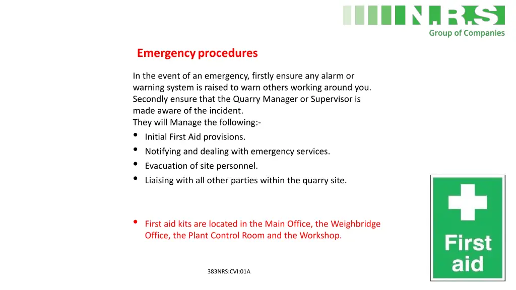 emergency procedures