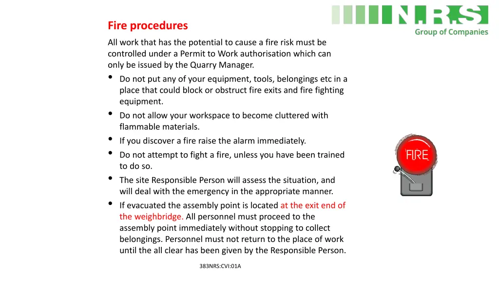 fire procedures