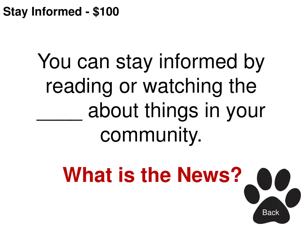 stay informed 100