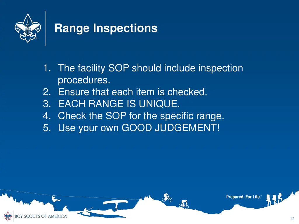 range inspections