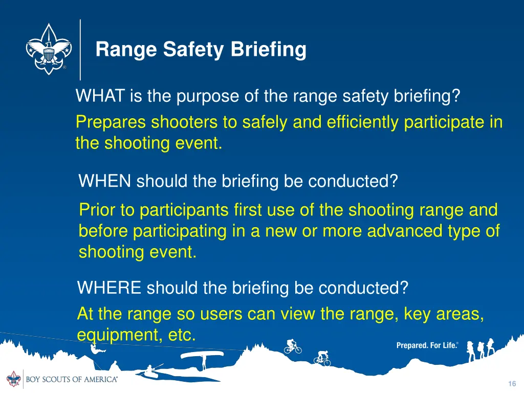 range safety briefing