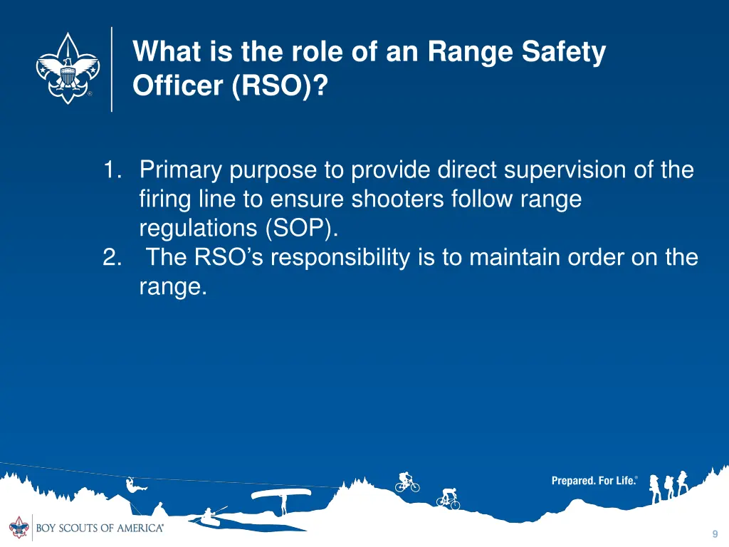 what is the role of an range safety officer rso