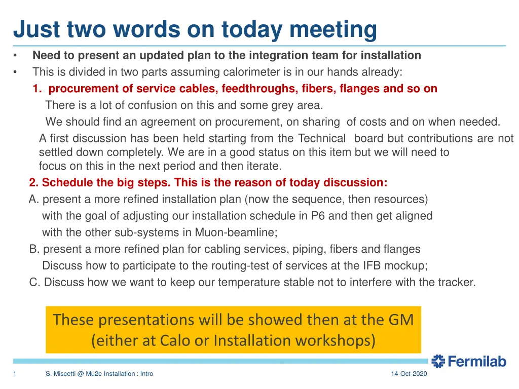 just two words on today meeting
