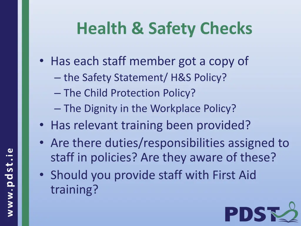 health safety checks