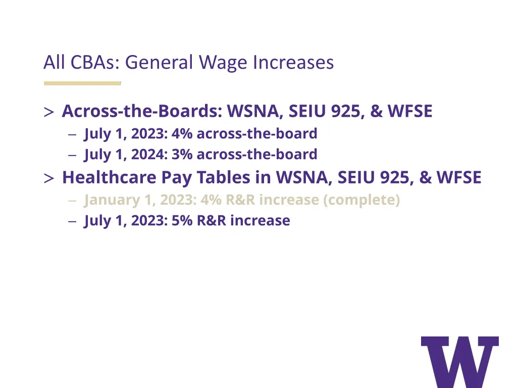 all cbas general wage increases