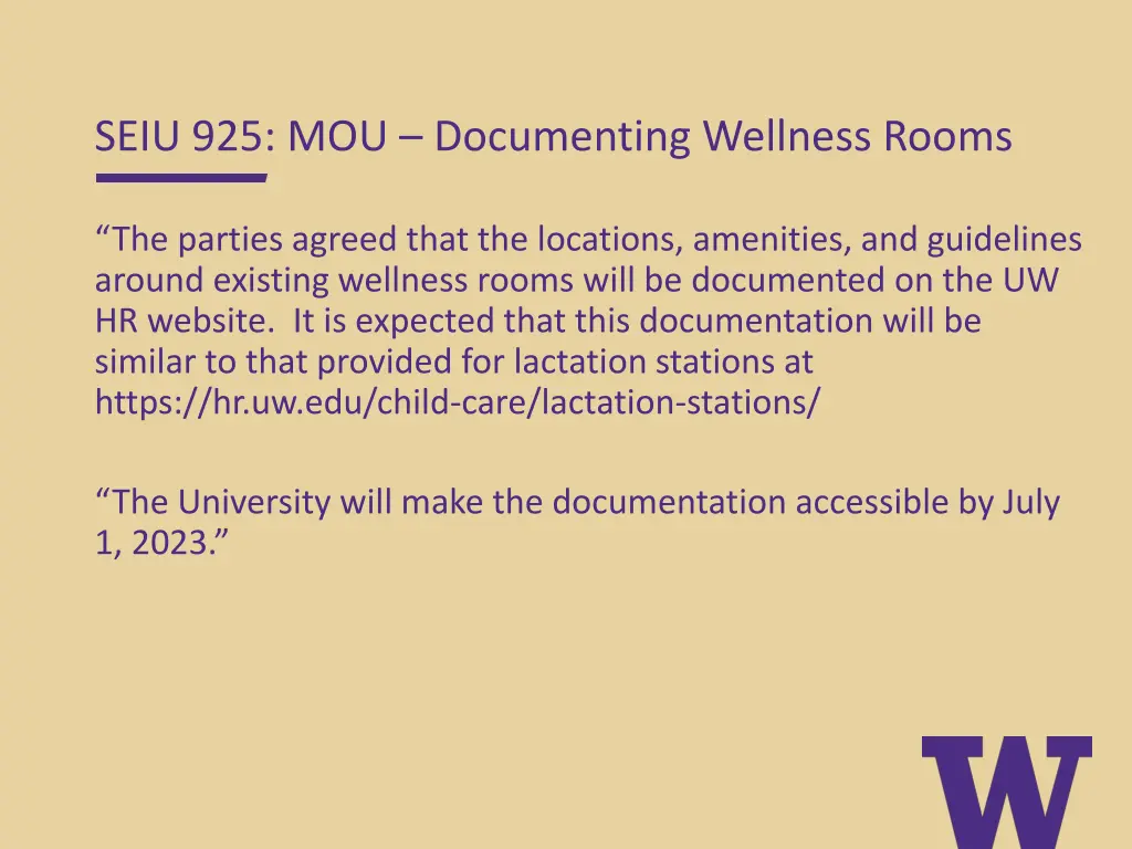 seiu 925 mou documenting wellness rooms