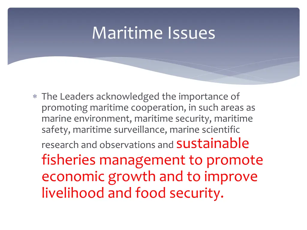 maritime issues