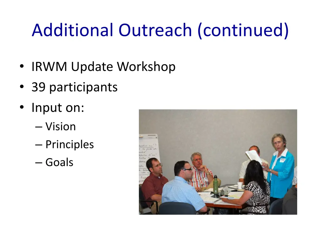 additional outreach continued