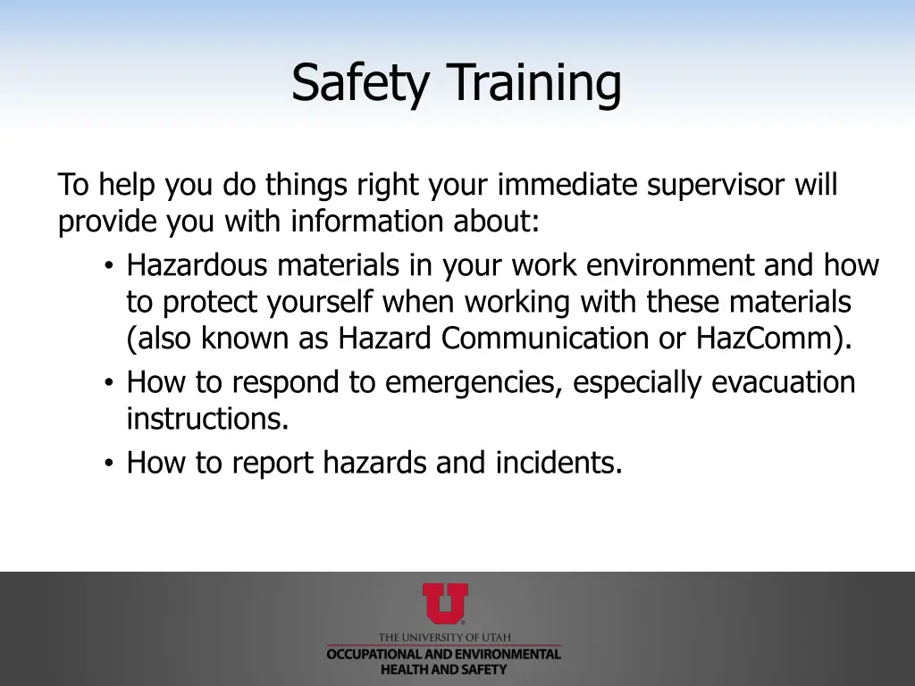 safety training