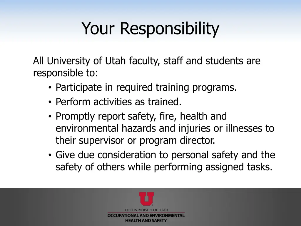 your responsibility