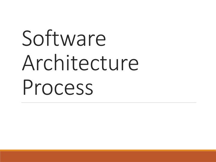 software architecture process