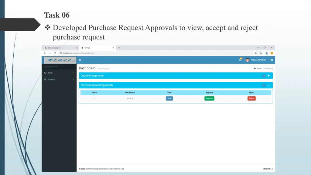 task 06 developed purchase request approvals