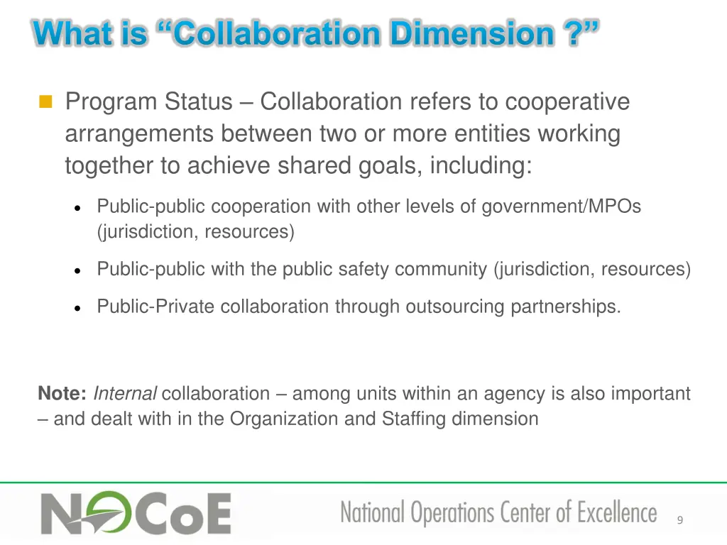 what is collaboration dimension