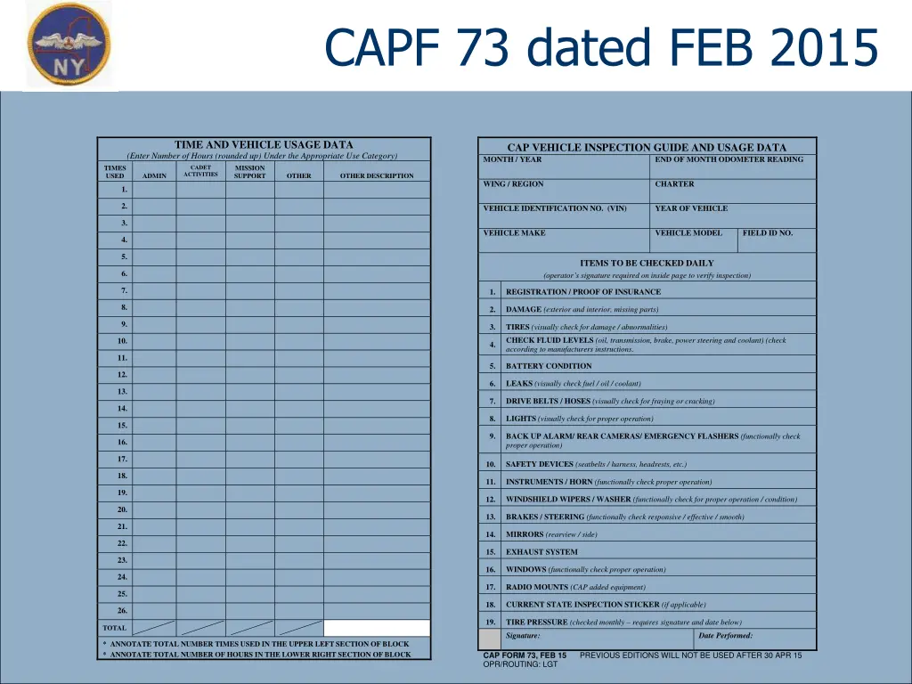 capf 73 dated feb 2015