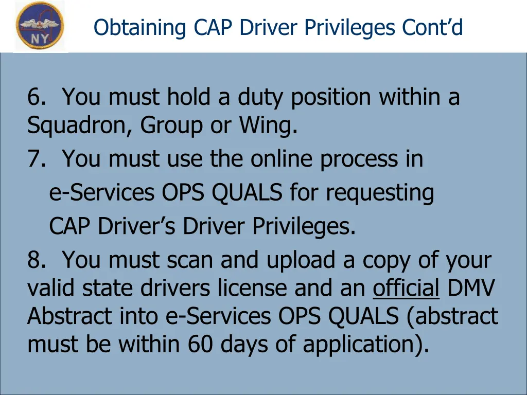obtaining cap driver privileges cont d 1