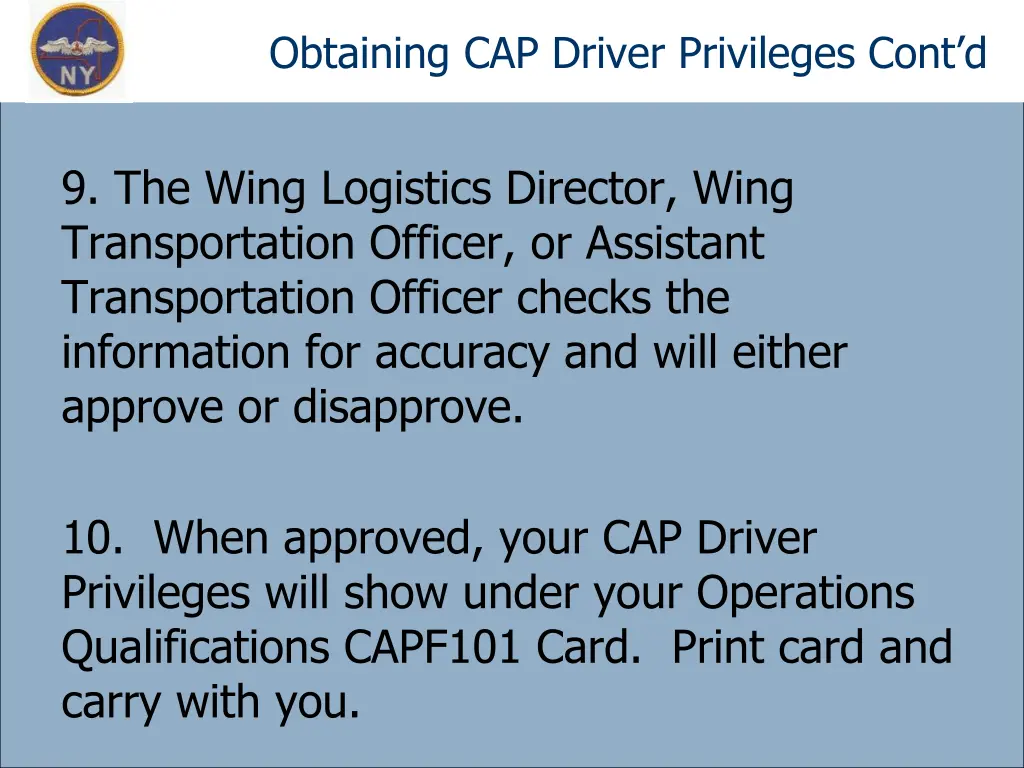 obtaining cap driver privileges cont d 3