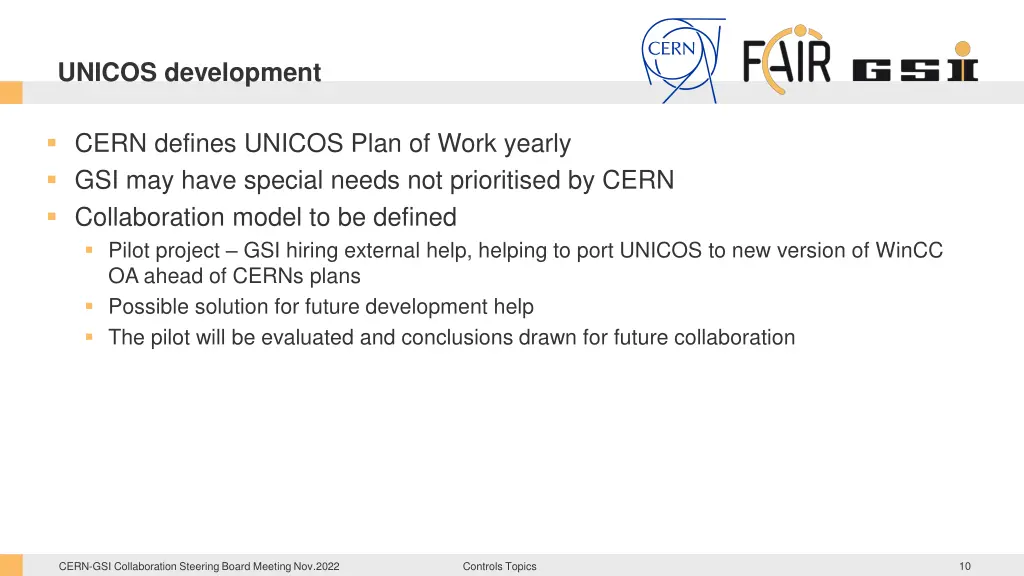 unicos development