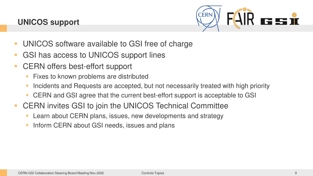 unicos support