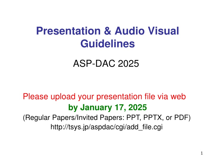 presentation audio visual guidelines