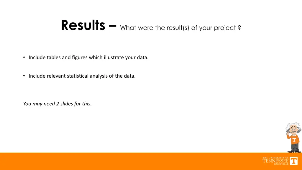 results what were the result s of your project
