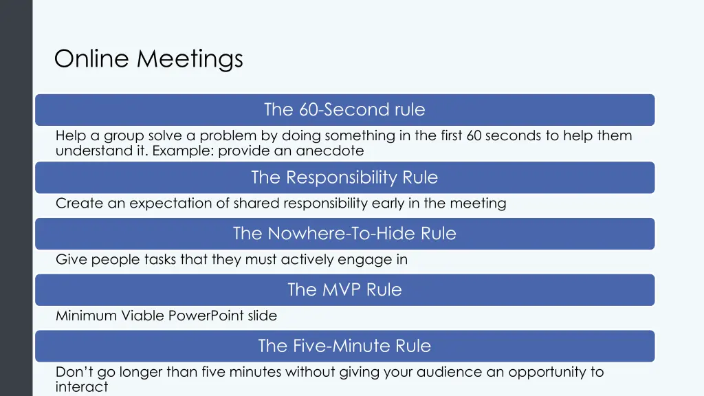 online meetings