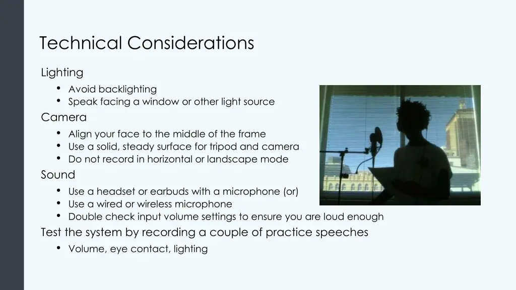 technical considerations