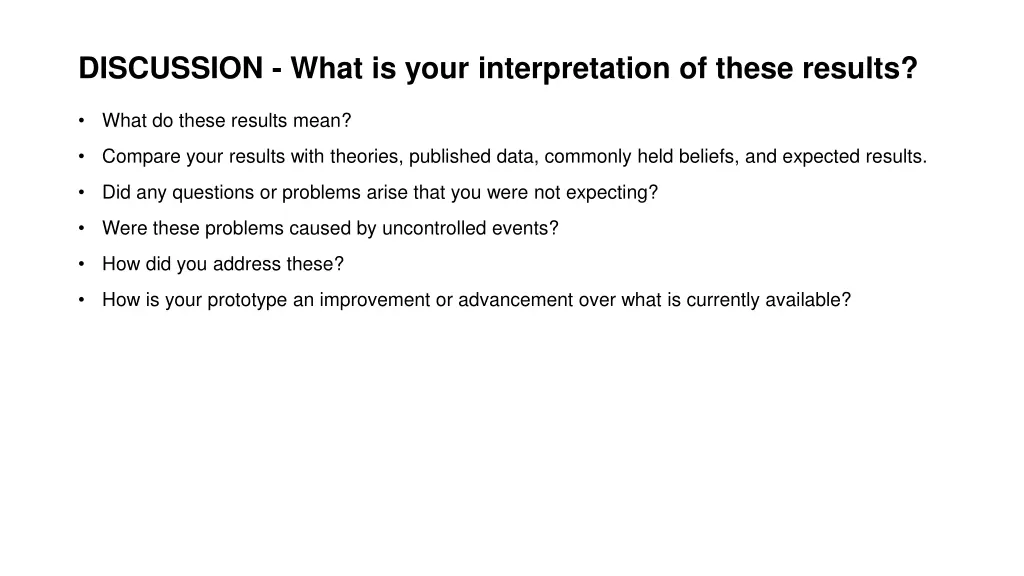 discussion what is your interpretation of these