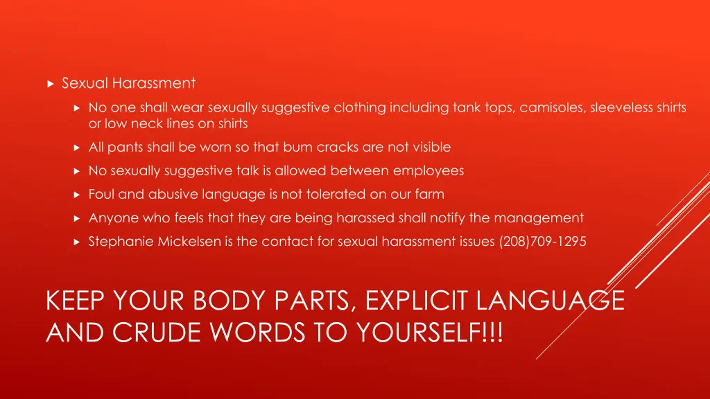 sexual harassment