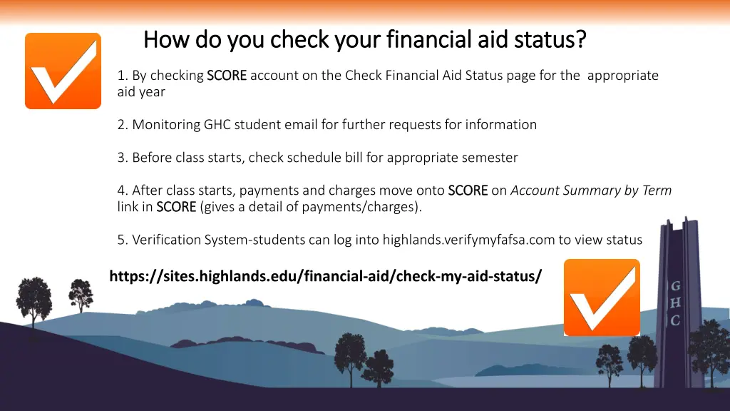 how do you check your financial aid status