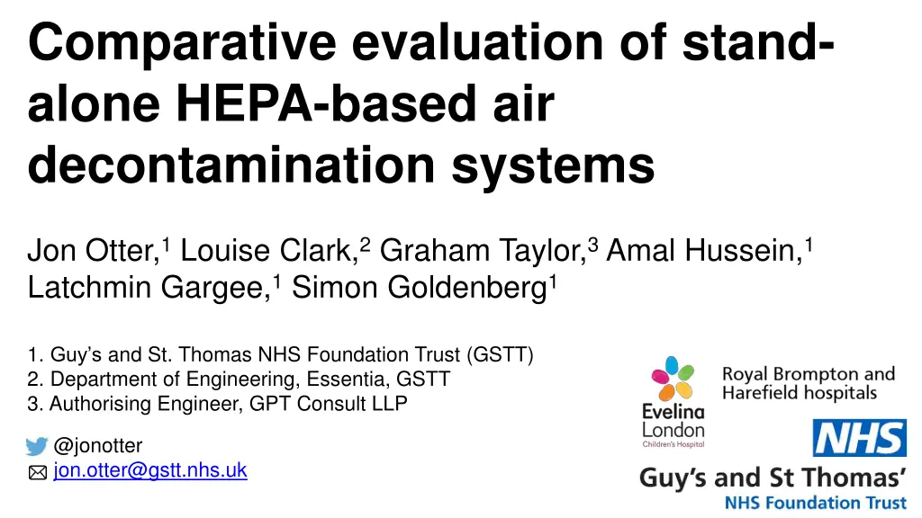 comparative evaluation of stand alone hepa based 1