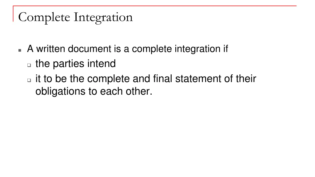 complete integration