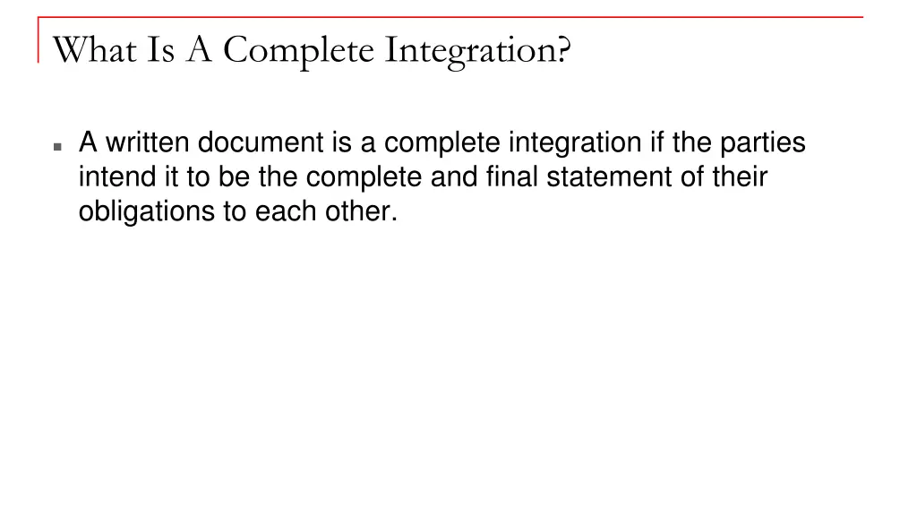 what is a complete integration