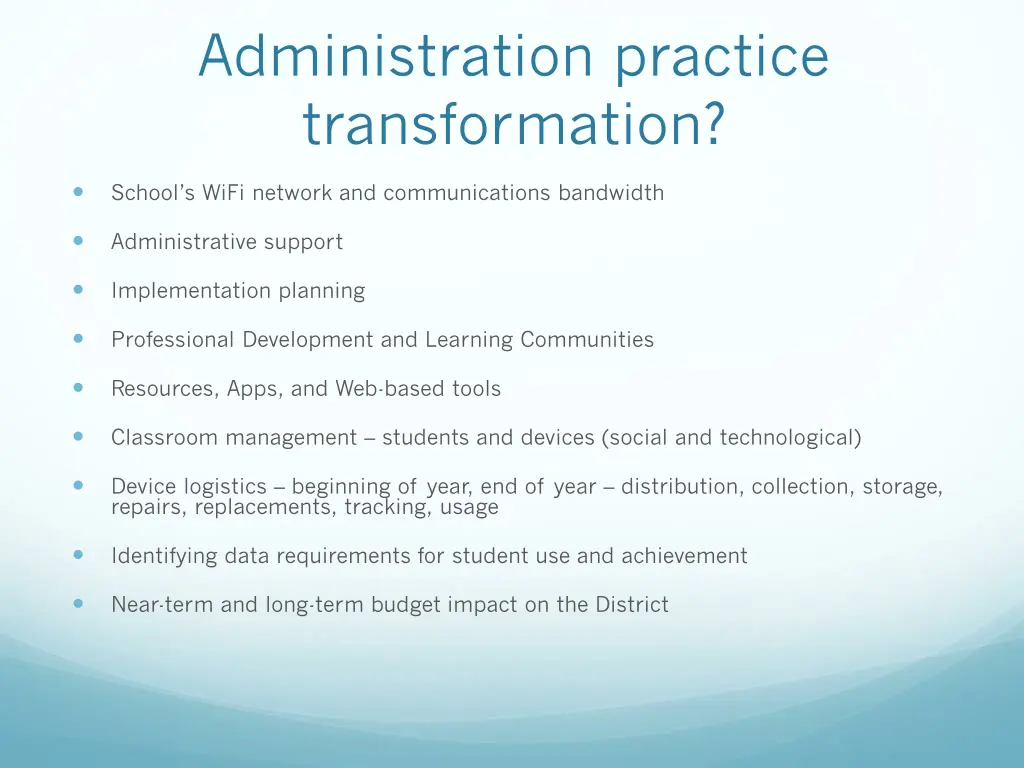 administration practice transformation